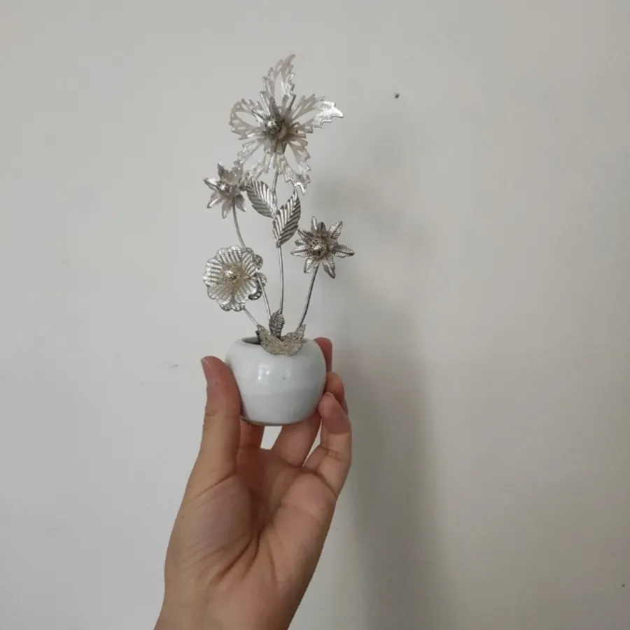 دسته گل نقره