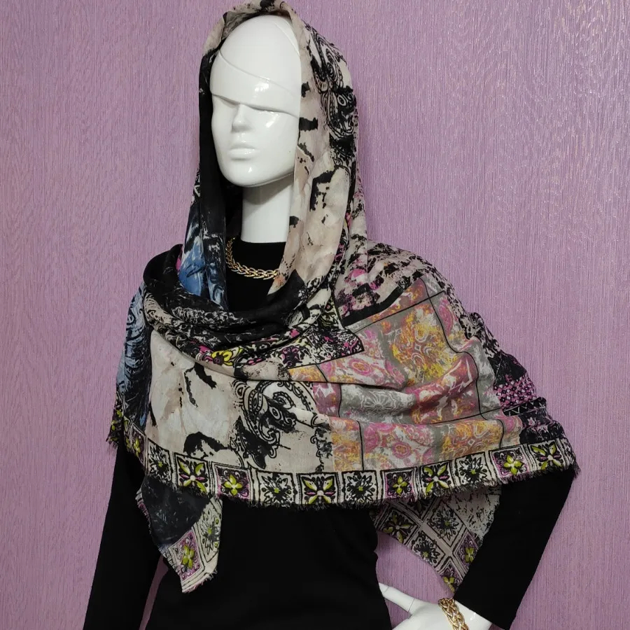 روسری نخی قواره بزرگ