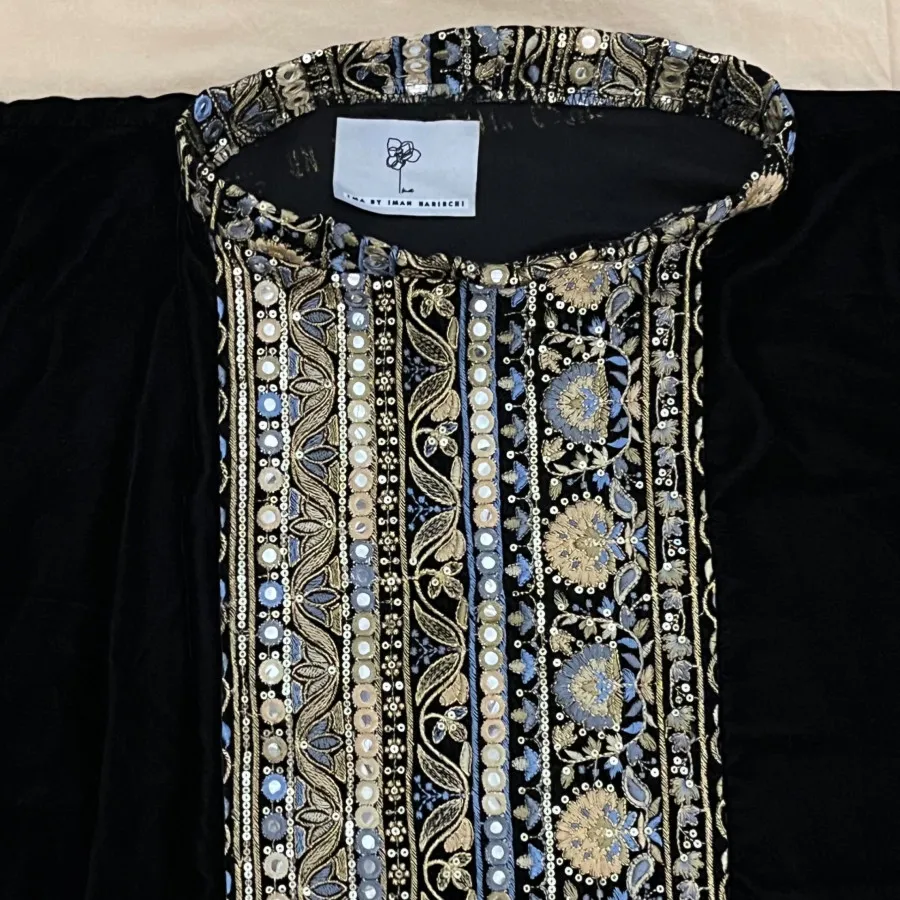 کفتان مخمل با کار دست