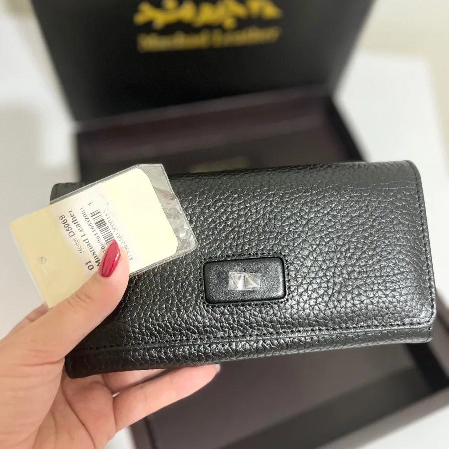 کیف پول چرم مشهد مشکی
