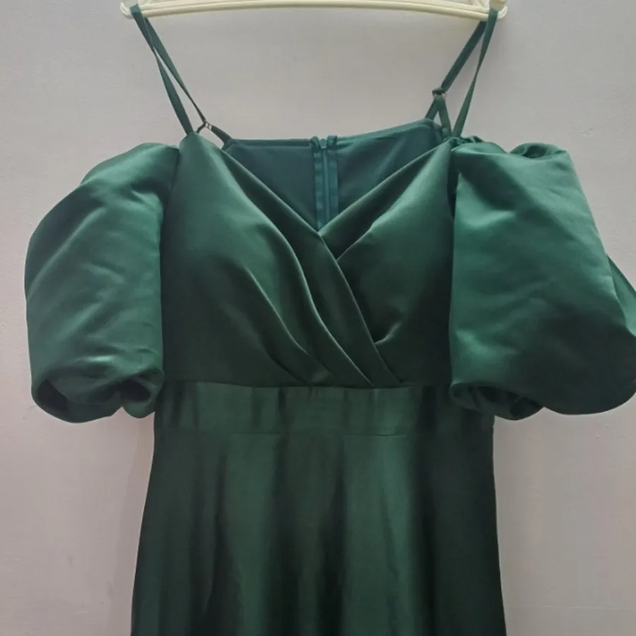 ماکسی سبز ساتن