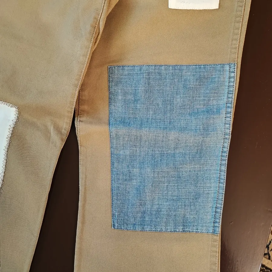 شلوار کتان تکه دوزی