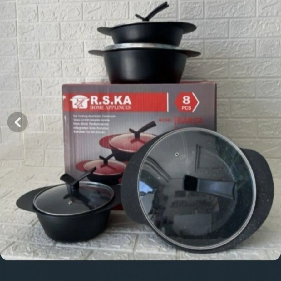 ست 8 پارچه چدن گرانیت