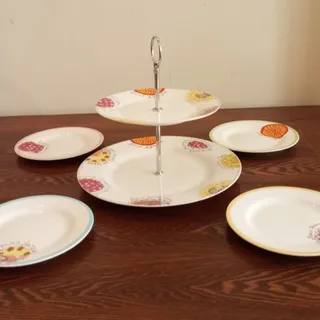 ست آنتیک کیک و پیش دستی