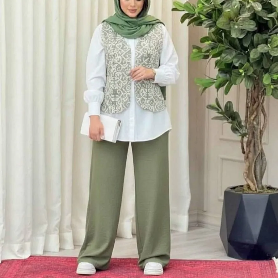 ست شومیز شلوار و جلیقه