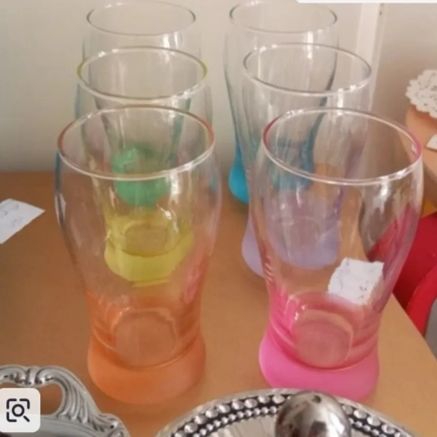 سرویس لیوان پایه رنگی