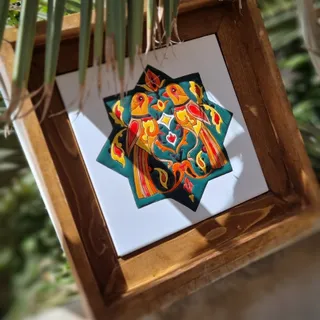 سینی کاشی هفت رنگ