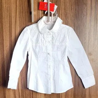 شومیز سفید دخترانه نو