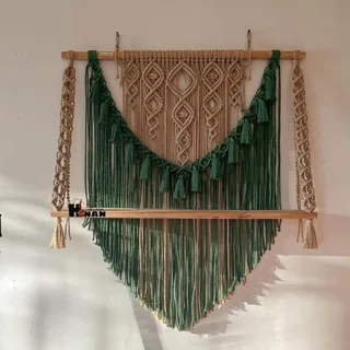 شلف دیواری مکرومه بافی