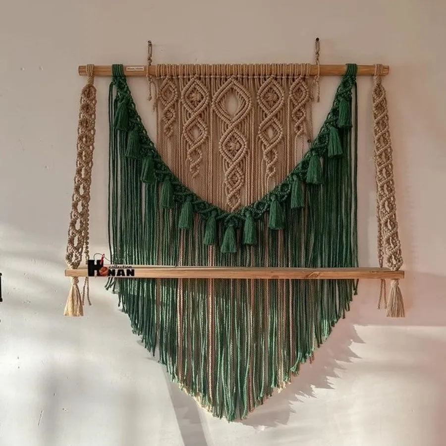 شلف دیواری مکرومه بافی