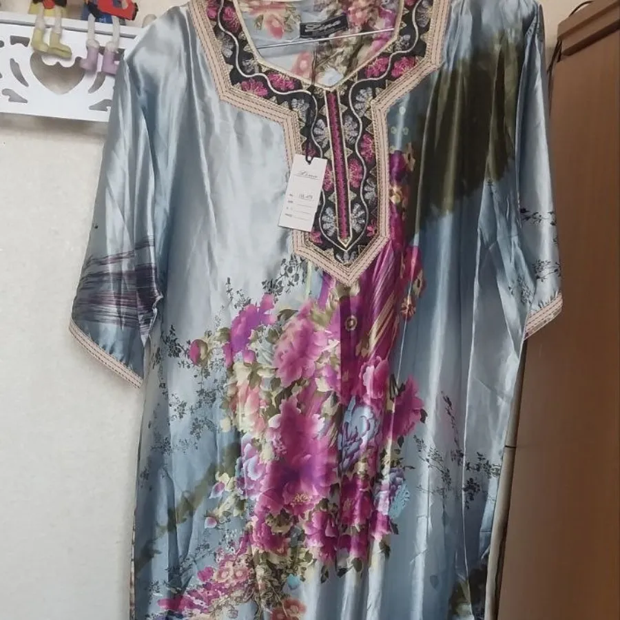پیراهن بلند ساتن خارجی