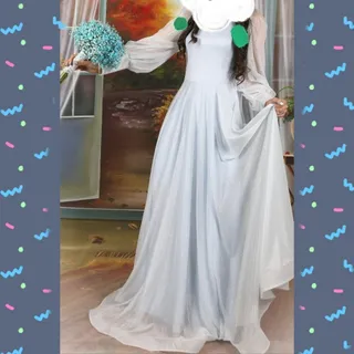 لباس مجلسی آبی شاینی