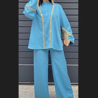 ست شومیزشلوار ژاکاردشاین