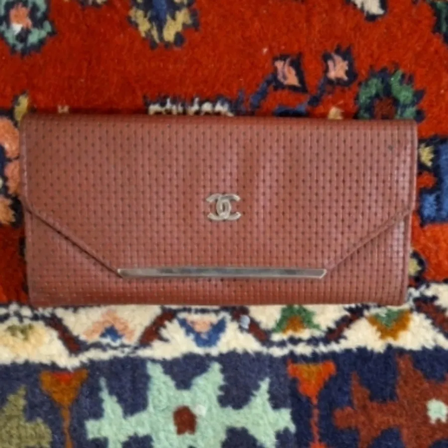 کیف پول چرم زرشکی