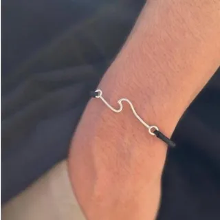 ?دستبند موج نقره
