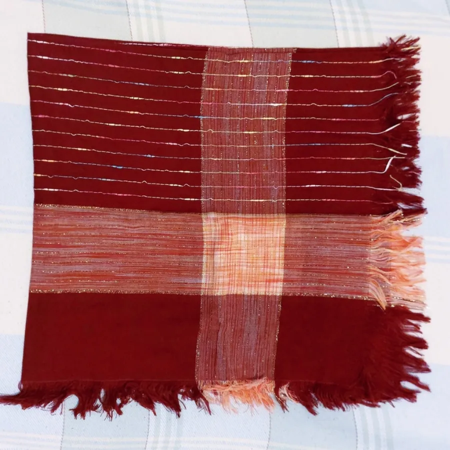 روسری زرشکی گلبهی