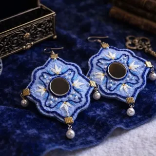 گوشواره گلدوزی