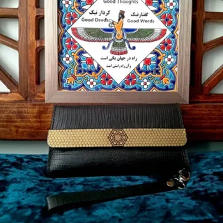کیف چرم طبیعی زنانه خاتم