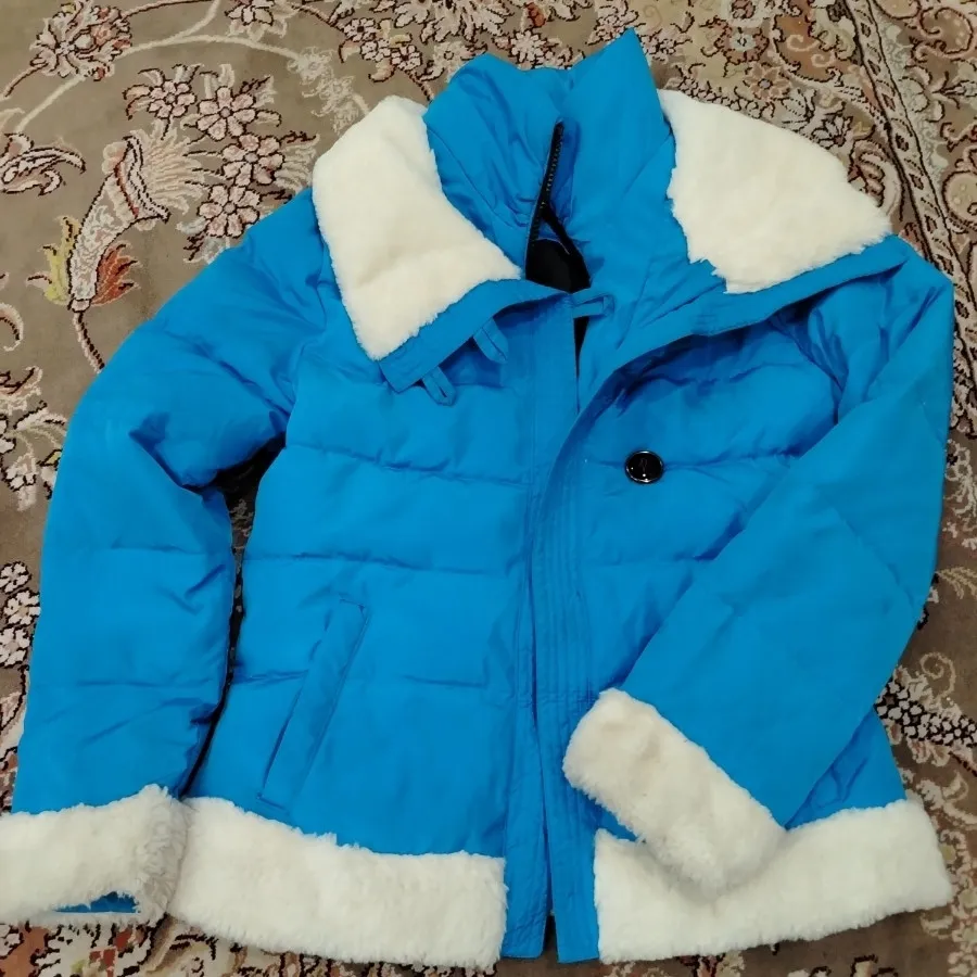 کاپشن دخترانه آبی