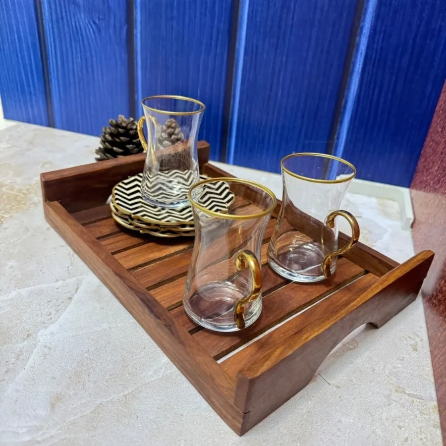سینی چوبی نرده ای 3 نفره