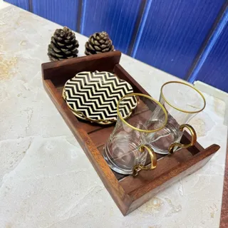 سینی چوبی نرده ای 2 نفره