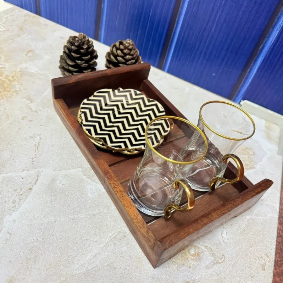 سینی چوبی نرده ای 2 نفره