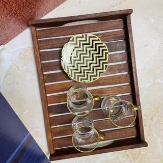 سینی چوبی نرده ای 3 نفره