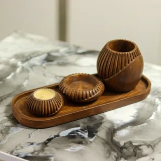 ستِ جاشمعی جاعودی گلدان