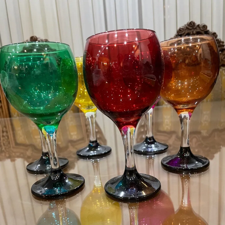 6 عدد گیلاس رنگی