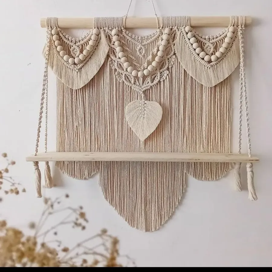 شلف دیواری مکرومه بافی