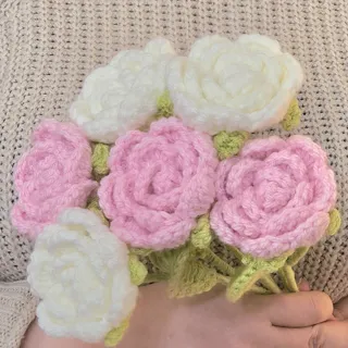 گل های بافتنی شاخه ای