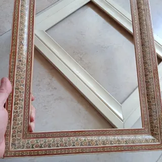 قاب خاتم کاری طرح دو گل