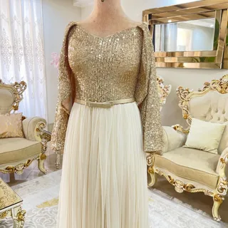 لباس مجلسی طلایی