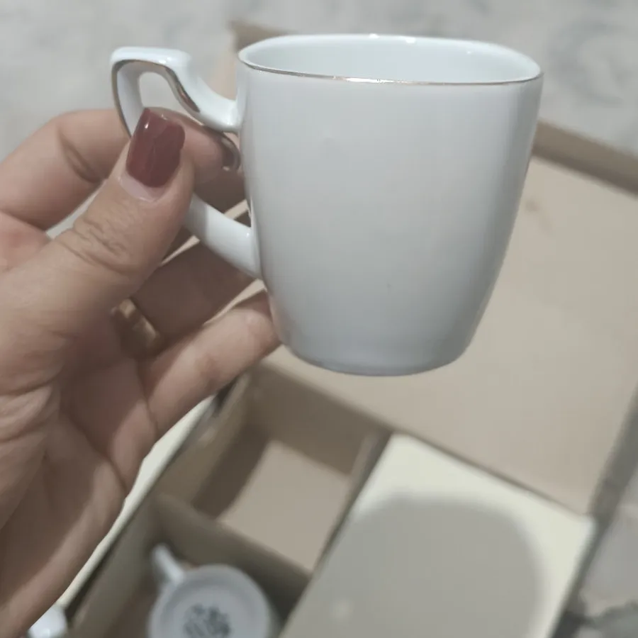 ست فنجون قهوه خوری خط طلا