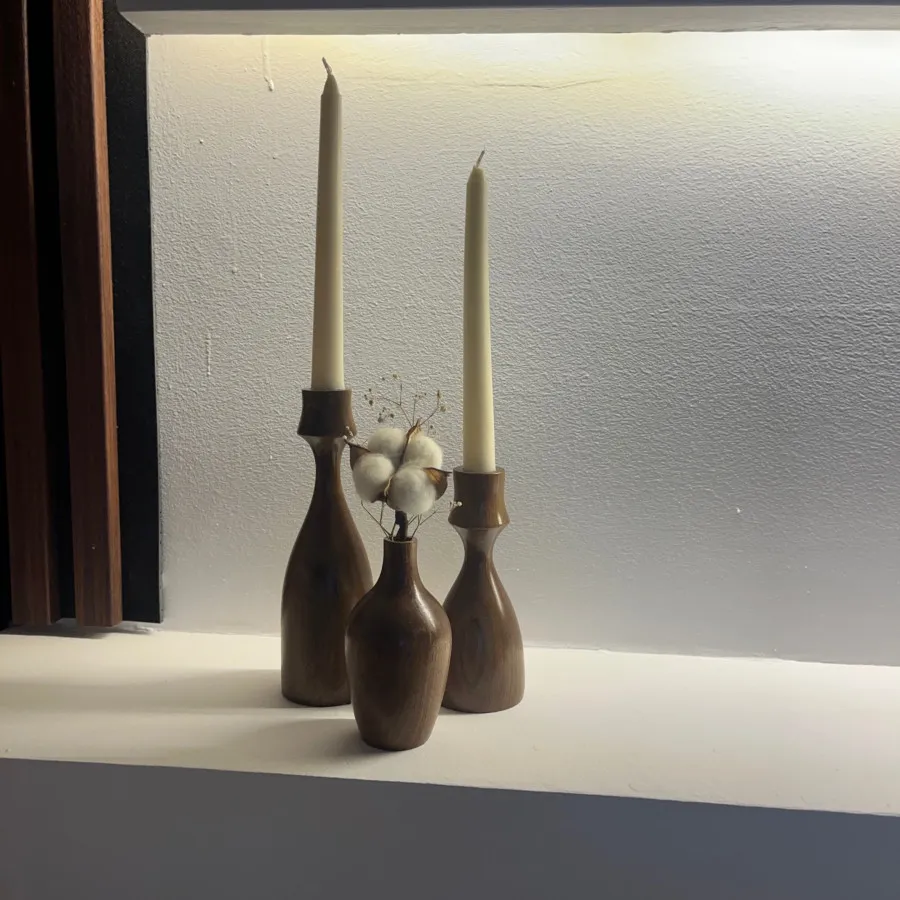 ست جاشمعی و گلدان