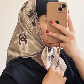 مینی اسکارف ساتن نخ  شیک