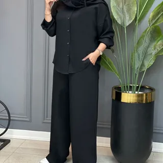 ست شومیزشلوار مشکی خنک
