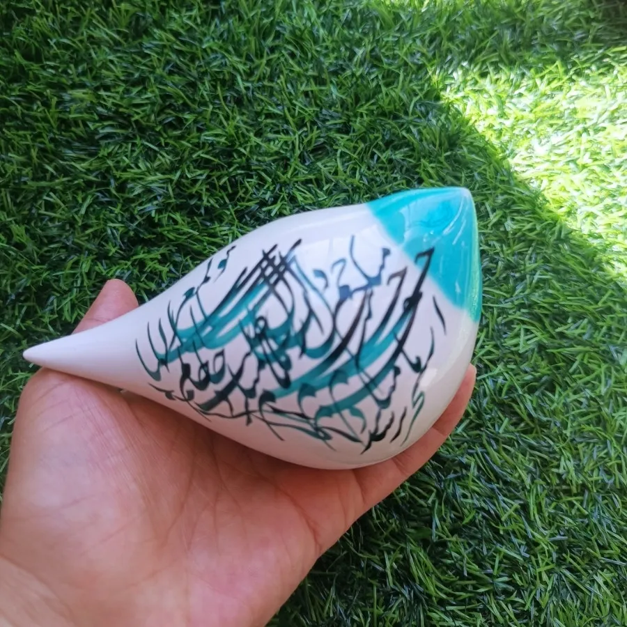 مجسمه دکوری پرنده .خطاطی