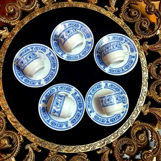 فنجان و نعلبکی قلم ابی