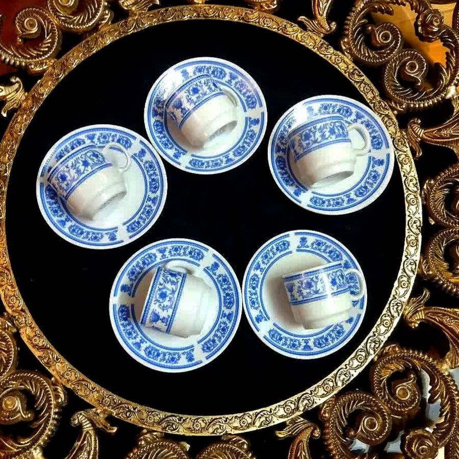 فنجان و نعلبکی قلم ابی
