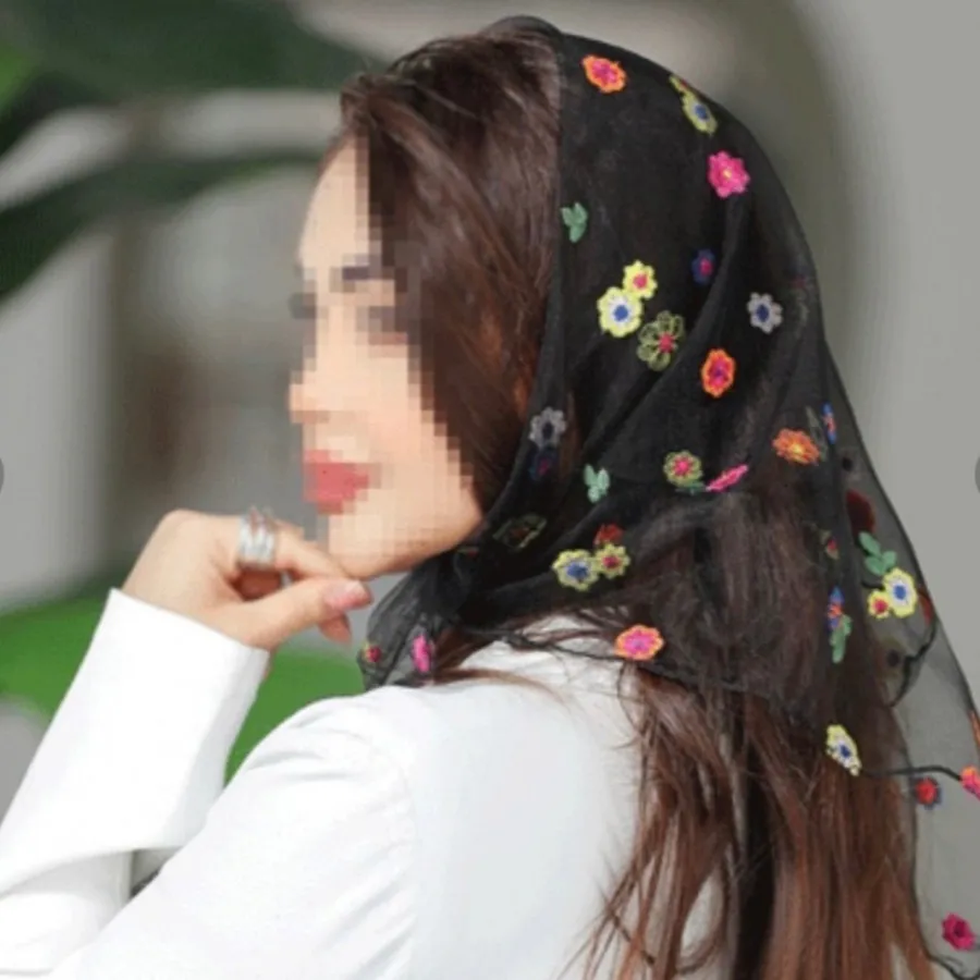 مینی اسکارف توری گل گلی