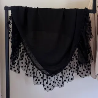 روسری حریر لب توری بسیار