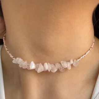 گردنبند رز کوارتز