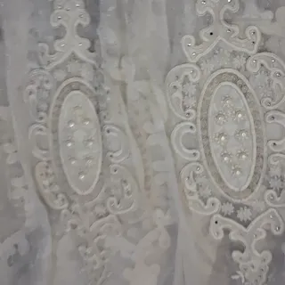 پرده فلت گل برجسته