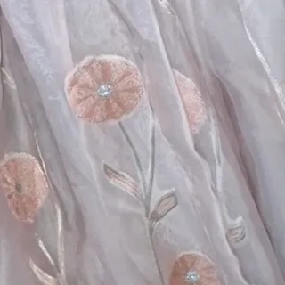 پرده حریر گل حراج