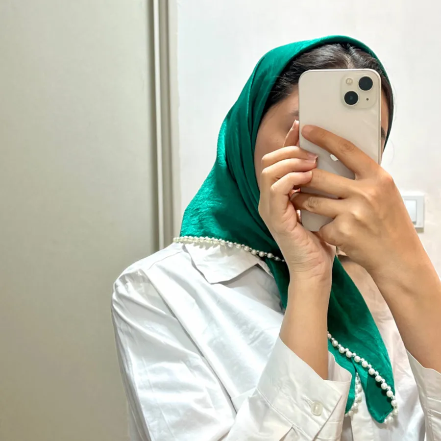 مینی اسکارف مرواریدی