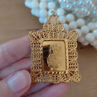 گردنبند مدال رنگ ثابت