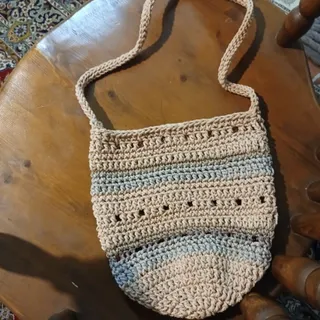 کیف مکرومه کتان