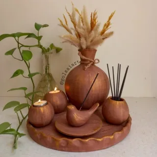 ست رومیزی سفالی پتینه