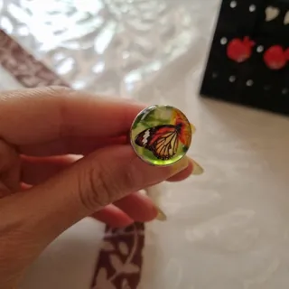 انگشتر طرح سه بعدی پروانه